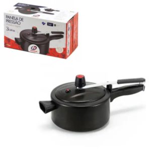 PANELA DE PRESSÃO 3,0 LTS PRETA (3PÇS)-MARCOLAR