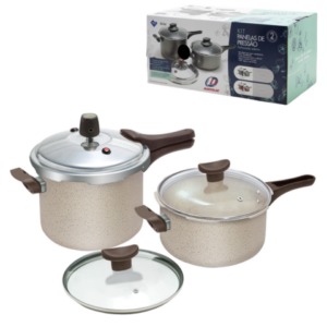 KIT PANELAS PRESSÃO FECHAMENTO EXTERNO CREMA (3KITS)-MARCOLAR