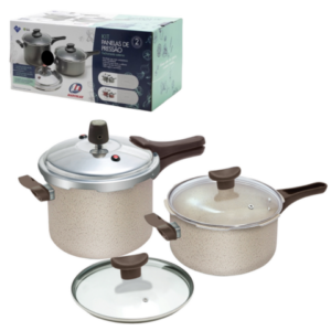 KIT PANELAS PRESSÃO FECHAMENTO EXTERNO CREMA (3KITS)-MARCOLAR