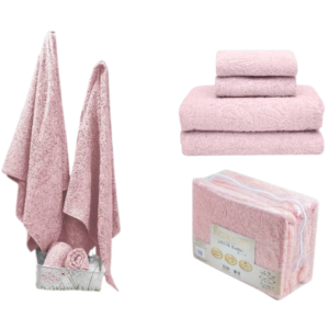 JOGO DE BANHO 4PÇS ROSA MODERNO REALCE TOP (1JG)-SULTAN