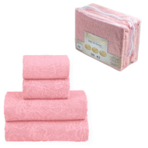 JOGO DE BANHO 4PÇS ROSA MODERNO REALCE TOP (1JG)-SULTAN