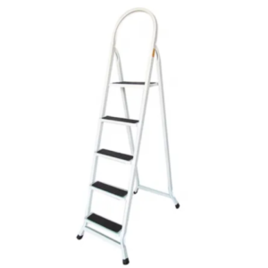 ESCADA RETANGULAR 5 DEGRAUS BRANCO PRETO (1PÇ)-UTILAÇO