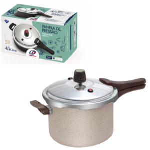 PANELA DE PRESÃO 4,5LTS FECHAMENTO EXTERNO CREMA (3PÇS)-MARCOLAR
