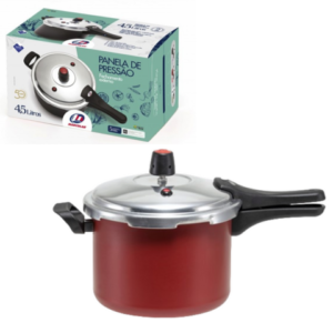 PANELA DE PRESSÃO 4,5LTS FECHAMENTO EXTERNO ROUGE (3PÇS)-MARCOLAR