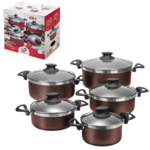 CJ.CAÇAROLAS 05 PÇS DOLCE PLUS T.V (2CXS)-MARCOLAR