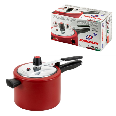PANELA DE PRESSÃO 4,5 LTS ROUGE (3PÇS)-MARCOLAR